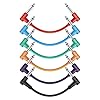 Donner Guitare Patch Câble Jack 6,35mm Mono, 15CM Cordons Patch Colorés pour Pédales D’effet Guitare/Basse, Pack de 6