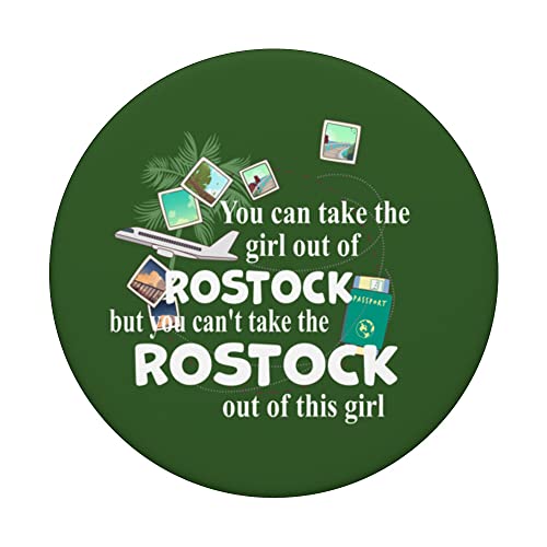 Girl From Rostock - Patriotic Proud Girl From Rostock PopSockets Swappable PopGrip, Black - Image 3
