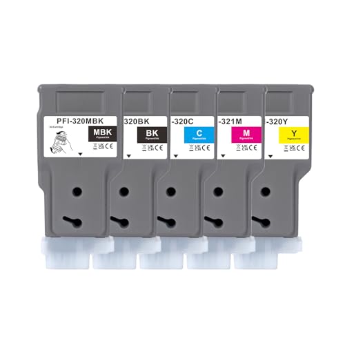 Amazon.co.jp: J-ECO製 PFI-320 MBK/BK/C/Y PFI-321M 顔料 5色セット