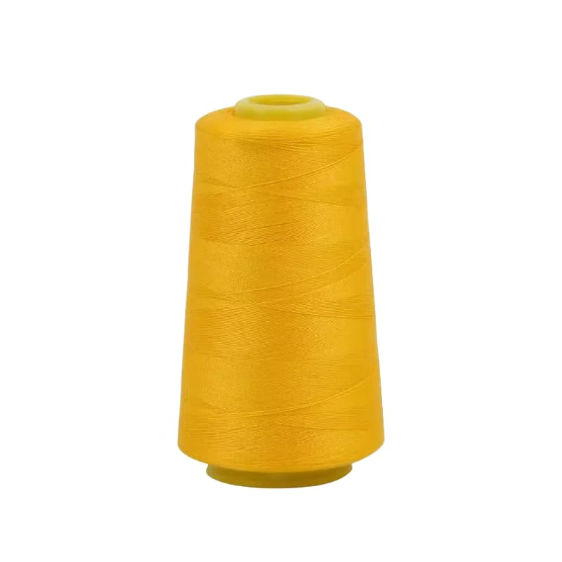 3000Yard Yellow Thread for Sewing,Polyester Sewing Machine Thread for Overlocker Knitting Polyester Embroidery Threads