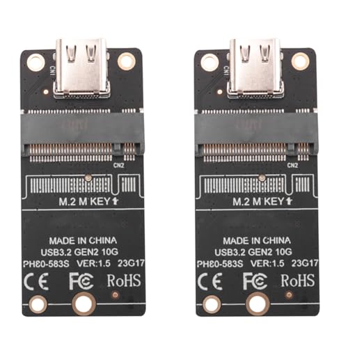 Adaptador Caja SSD M.2 a Type-C 10Gbps 2 unidades miniatura 1