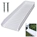 Downspout Block Rain Gutter Extender, Guards Downspout Fixable with 8 Fixing Nails Protect House Foundation for Preventing Soil Erosion, Suitable for All Types of Downpipes (White)