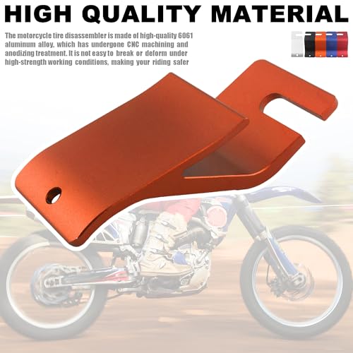 Image of Motorcycle Repair Tire Bead Installation Assistance Tools,Dirt Bike Off-Road Tire Removal Install Assistance Changer Tool for CRF CR KXF KX YZF YZ RM RMZ DRZ EXC SXF XCF EXCF XCW(Orange)