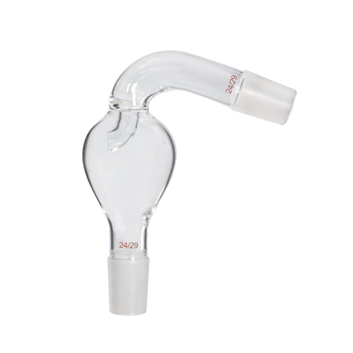 Deschem 24/29 Glass Bent Anti Splash Adapter Anti-Splash Head Lab Chemistry Glassware