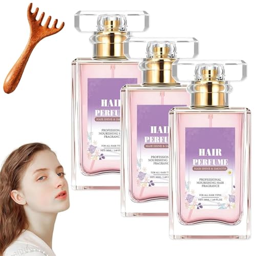 Perfume Capilar, Fragancia De Feromonas Para Cabello Seco Dañado, Perfume De Aceites Esenciales Capilares Para Mujer, Bruma Capilar Nutritiva Con Anti Frizz, Nutre El Cabello Seco (3pcs)