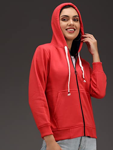 Image of eKools� Women's Fleece Winters Hoodie Sweatshirt Zipper with Pockets (Flee1 Series)