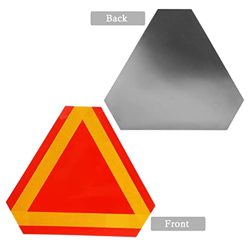 Porta Traseira Reflexiva Do Veículo Símbolo De Veículo Em Movimento Lento Sinal De Veículo Sinal De
