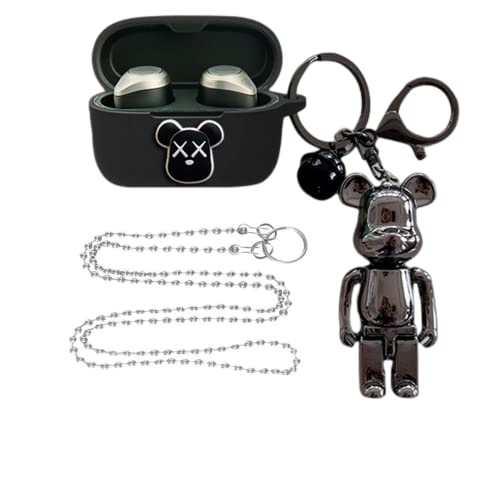 WhitePond �ی�P�[�X Kaws �C���z���P�[�X �݊���Jabra Elite Active 75t �V���R���ی�P�[�X ���O���\�ȃ\�t�g�V�F�� TPU 360°�ی� �A���`�h���b�v �ϏՌ��� �h�o �����������ɋ��� ���E���ȒP �V���R���P�[�X