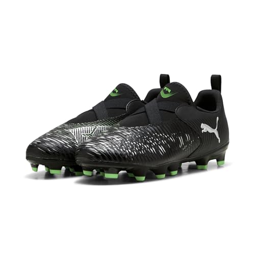 Puma Kids Future 8 Match Junior Laceless Artificial Ground Black/Silver/Green 5 Child UK