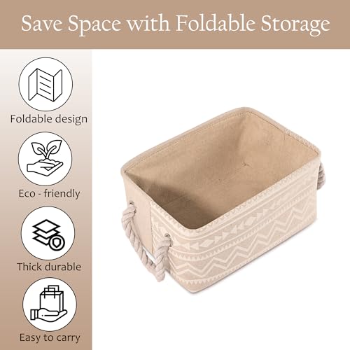 Image of Kuber Industries (Set of 3) Foldable Cosmetic & Skincare Dressing Table Organizer | Space-Saving Storage Boxes for Makeup Items /Hair Gadgets & Jewellery Holder | GM-11-BG | Beige