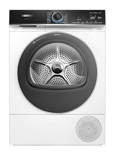 Siemens WQ46B2D41 iQ700, Wärmepumpentrockner 9 kg, Extrem Leise, varioSpeed, Halbe Beladung, Knitterschutz, autoDry, über Home Connect mit Waschmaschine verbinden, Selbstreinigung, Weiß