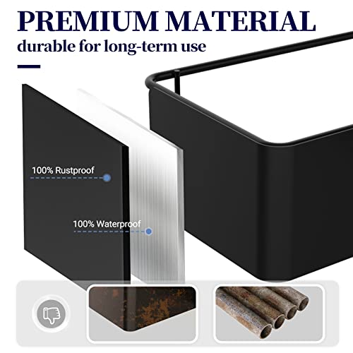 Kitsure Corner Shower Caddy - 2 Pack Rustproof Shower Organizer, Durable Shower Shelves With Large Capacity, Drill-Free Adhesive Shower Rack With 4 Movable Hooks, A Soap Holder #TOP1