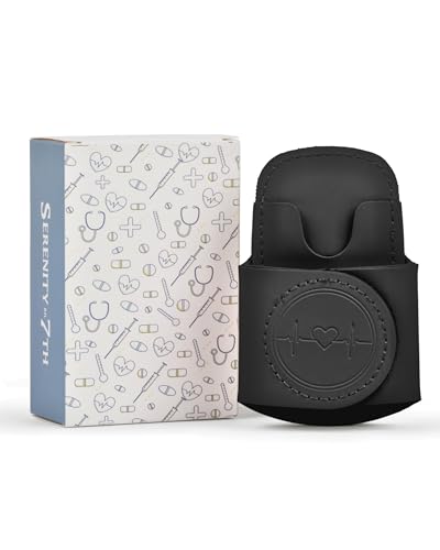 Stethoscope Holder Black with Cute & Hygienic Design | Stethoscope Holder Hip Clip in Gift Box | Stethoscope Accessories | Stethoscope Clip w Durable Adhesive | Stethoscope Holster | Nurse Accessories