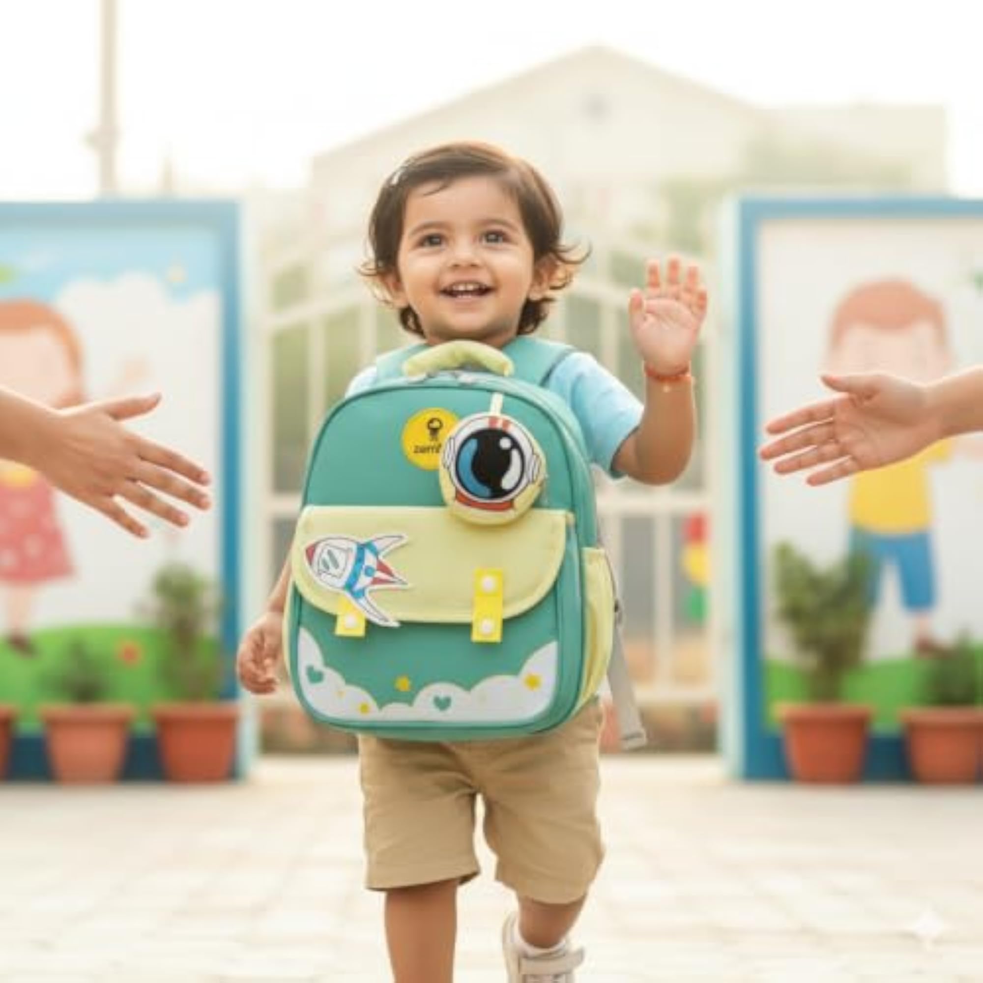 Kids School Backpack with Space Explorer Theme