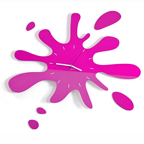 FLEXISTYLE Horloge Murale Moderne en Forme d'éclaboussure d'eau - pour Les Enfants, Salle de séjour, Chambre à Coucher - sans tic-tac