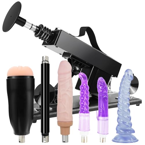 Sexmaschine Automatisch mit Stoßfunktion für Frauen und Männer,Einstellbare Fickmaschine mit Realistische Dildo und Masturbator Aufsätzen,Fickle Maschine Männer mit Anal Dildo Sex Spielzeug