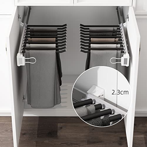 Tringle de valet de placard extensible pour porte-pantalons
