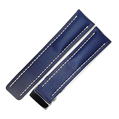 Bracelet de montre en cuir véritable pour Breitling élégance homme