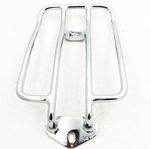 HK- Chrome Steel Standard Rear Fender Rack Plated Luggage Shelf Compatible with Solo Seat Compatible with HD H-D 2004 & LATER XL SPORTSTER See picture Compatible with detail measurement