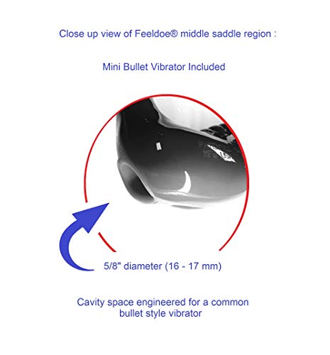 Feeldoe ® Slim Silicone Strapless Strap-On, Harness-Free Double Dildo In Blue With Vibrator, Slim Size: 5-1/2" X 1-1/4" (Alkaline Batteries Included) #TOP5