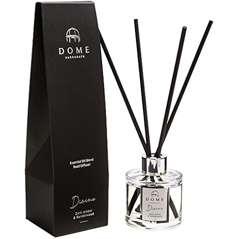 Dome of Harrogate DIVINE Dark Amber & Sandalwood Reed Diffuser 100ml Cover
