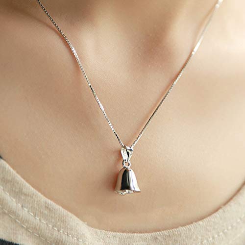 Oidims Bells Pendant Necklace for Women Cute Musical Lucky Charms Dangle Collar Choker Necklace Chain Fashion Jingle Bell Personalized Silver Plated Dainty High Polish Best Friends Daughter Jewelry4