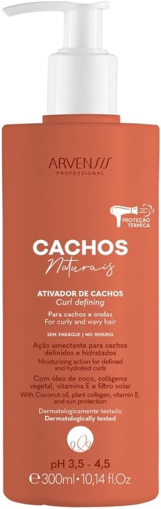 Ativador de Cachos Arvensis Cachos Naturais Ondulados e Cacheados - 300ml