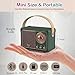 Dosmix Retro Bluetooth Speaker, Vintage Decor, Mini Wireless Bluetooth Speaker, Cute Old Fashion Style for Kitchen Desk Bedroom Office Party Outdoor Accessories for iPhone Android (Green)