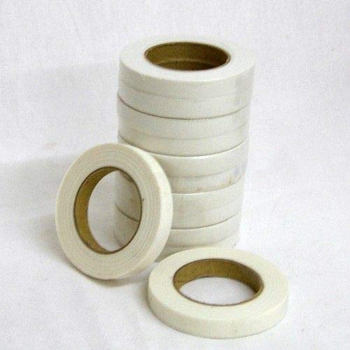 Pack of 4 coloured stem tape (White) florist stem tape for Corsages