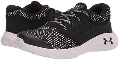 Under Armour Girl's Pre-School Vantage Knit Running Shoe, Black (001)/Cool Pink, 3 | Image 6
