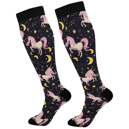 Image of Pigsaly Red White Polka Dot Womens Compression Socks Athletic Tube Sock Knee High Socks Outdoor Sport Socks