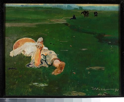Affiche Artistique Berger dans le pré pour Décoration du Salon Esprit Galerie d'Art