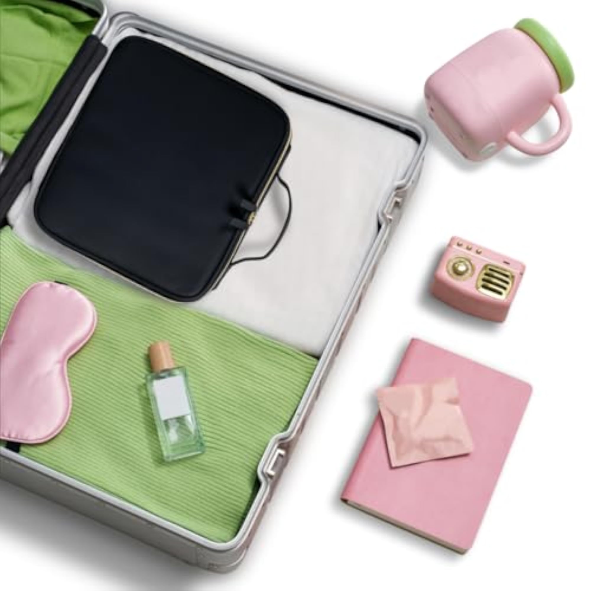 Lightweight Travel Makeup Bag Organizer Case with Dividers