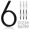 5 stainless steel floating house number metal modern house numbers mailbox decor number with nail kit coated black 911 visibility signage 6 or 9  urban country home decor