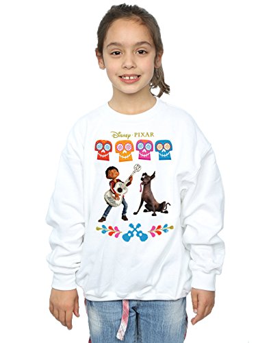 Disney Girls Coco Miguel Logo Sweatshirt 9-11 Years White