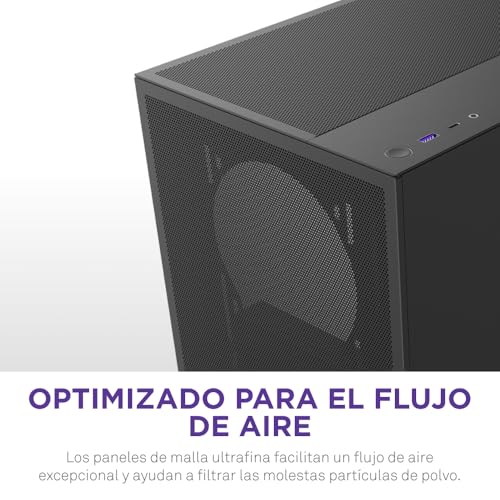 Miniatura 5 de NZXT H5 Flow - Carcasa compacta ATX Mid-Tower para PC Gaming - Alto Flujo de Aire - 2 Ventiladores de 120 mm incluidos - Soporte de radiador Frontal de 360 mm y Superior de 240 mm - Negro