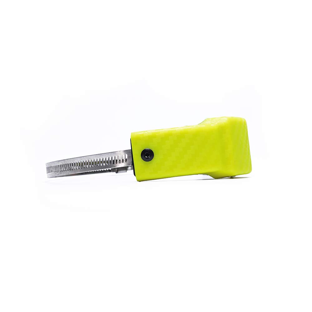 Oldbones Auspuff-Schutzblech, Rund, Gelb – Für Schalldämpfer-Durchmesser 10–14 Cm, Schlagfestes Nylon