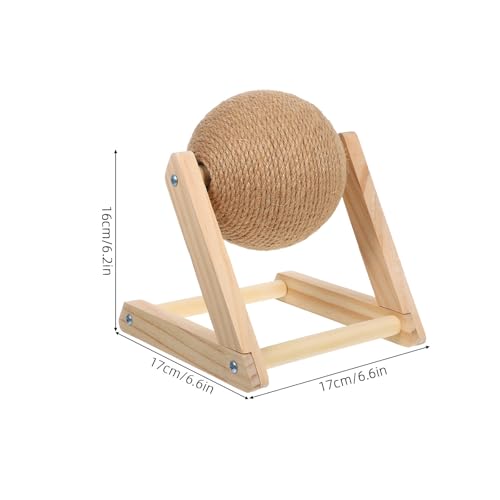 Juguete interactivo para rascar con esfera giratoria de sisal 3