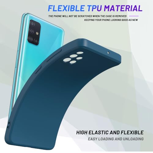 Image of for Samsung Galaxy A51 4G Case Dark Blue, Scratch Resistant with Soft Touch, Slim Thin Phone Cover for Samsung Galaxy A51 4G