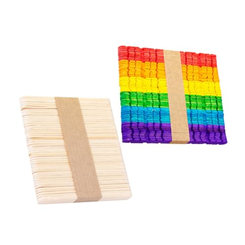 OSALADI 100 Piezas De Juguetes De Palitos De Colores Material Para Servir Palitos Hechos A Mano Paletas De Crema Reutilizables Gigantes Tubos De Hielo Para Hacer Mismo Palitos De