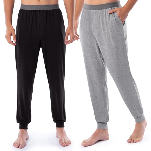 Image of Fruit of The Loom Men's 360 Stretch 2-Pack Jogger Pajama Sleep Pant