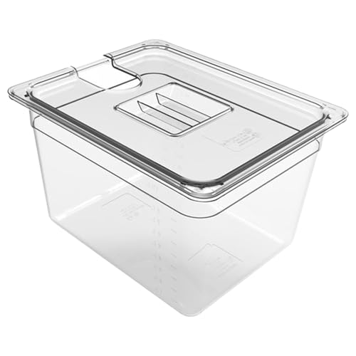 Cuba Sous Vide | Envase Para Cocedor Sous Vide Con Tapa | Caja De Cocción Por Inmersión Transparente Hermética Para Carnes Marinadas Pollo Ternera Bistec