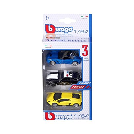 Bburago Maisto Francia 59030 Street Fire – Echelle 1/64 Pack 3 Vehículos , color/modelo surtido