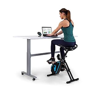 Capital Sports Azura Desk Bike hometrainer, X-Bike/cardiotrainer/cardiofiets/thuiskantoor, vliegwielmassa: 7,5 kg, MagResist: magnetische weerstand (8 niveaus), comfortabele zitgrepen, tafelconsole