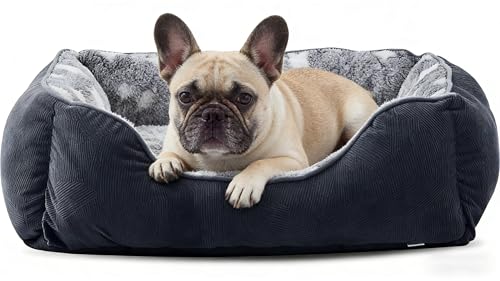 FURTIME Cuccia Cane Letto per Cani Cuscino Lavabile e Antiscivolo Lettino Morbido Divano per Cani Cuccia Cane Interno Taglia Piccola Brandina per Gatto S(51x48x18cm) Nero