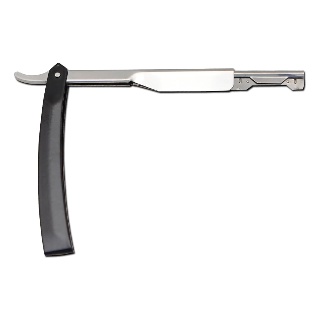 Capra-Falconeri Slider Single Blade Razors for Men - Professional Barber Straight Edge Razor for Close Shaving Razor (Black)