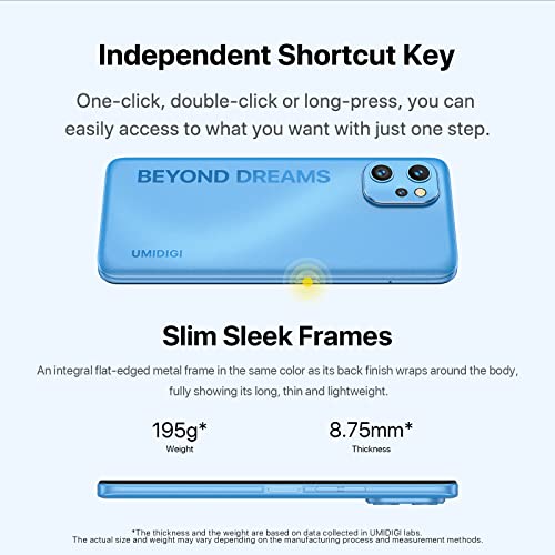Image of UMIDIGI Cell Phone, F3 8GB+128GB Smartphone Unlocked, 48MP AI Triple Camera, 6.7inch HD Full Screen, 5150mAh Battery,18W Fast Charging, Android 11 Phone Unlock, Type-C,4G Dual SIM, NFC