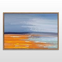 Framed Canvas Wall Art Abstract Ocean Seascape Canvas Prints Home Artwork Decoration for Living Room,Bedroom - 16x24 inches