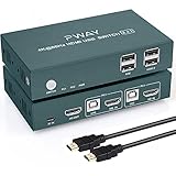best kvm switch displayport 【USB2.0-Protokoll Unterstützen, Kompatibel mit HDMI 2.0-Standard】 KVM Switch unterstützt den Zugriff von USB2.0-Geräten wie Druckern, U-Disks, Scannern usw. Konformität mit dem HDMI 2.0-Standard, die Übertragungsrate beträgt 18 Gbit/s.Macht die Übertragung flüssiger. Kompatibel mit einer Vielzahl von HDMI-Eingabegeräten und Computersystemen. wie PCs, Laptops, Internet-TV-Boxen, PS4/PS3 usw. Windows 10/7/2000 / XP / Vista, Linux, UNIX usw.