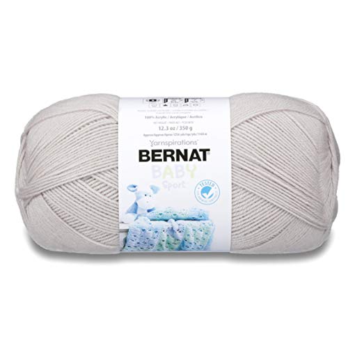 Image of Bernat Baby Big Ball Sport Yarn, 12.3 oz, Gauge 3 Light, 100% Acrylic, Baby Grey